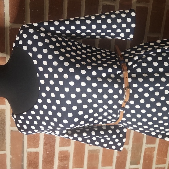 Yumi polkadot dress with belt, size 2/4 - Picture 2 of 7